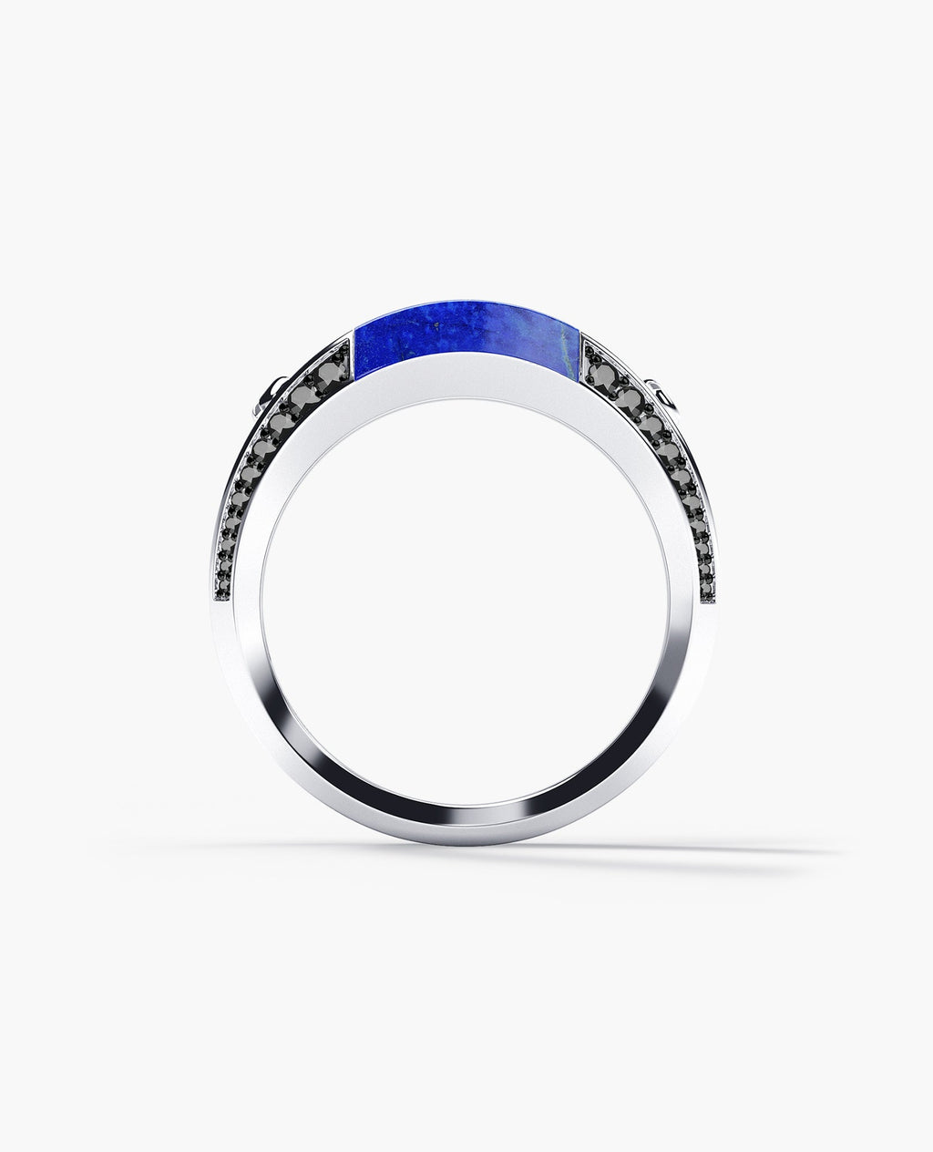 MONTANA Gold Signet Ring with 1.25ct Lapis and Black Diamonds