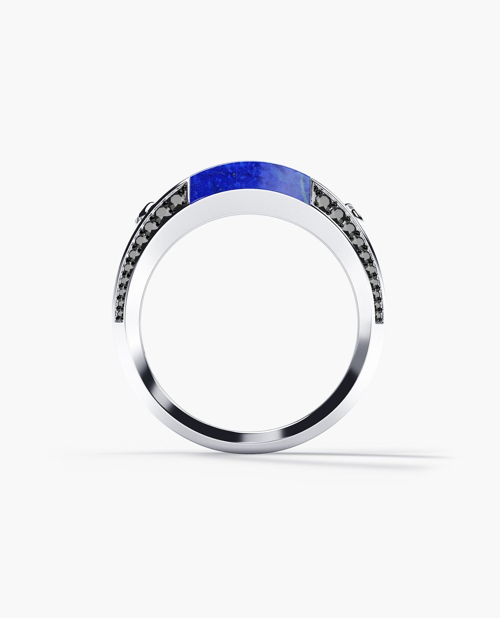 MONTANA Gold Signet Ring with 1.25ct Lapis and Black Diamonds