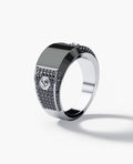 MONTANA Gold Signet Ring with 1.25ct Black Onyx and Black Diamonds