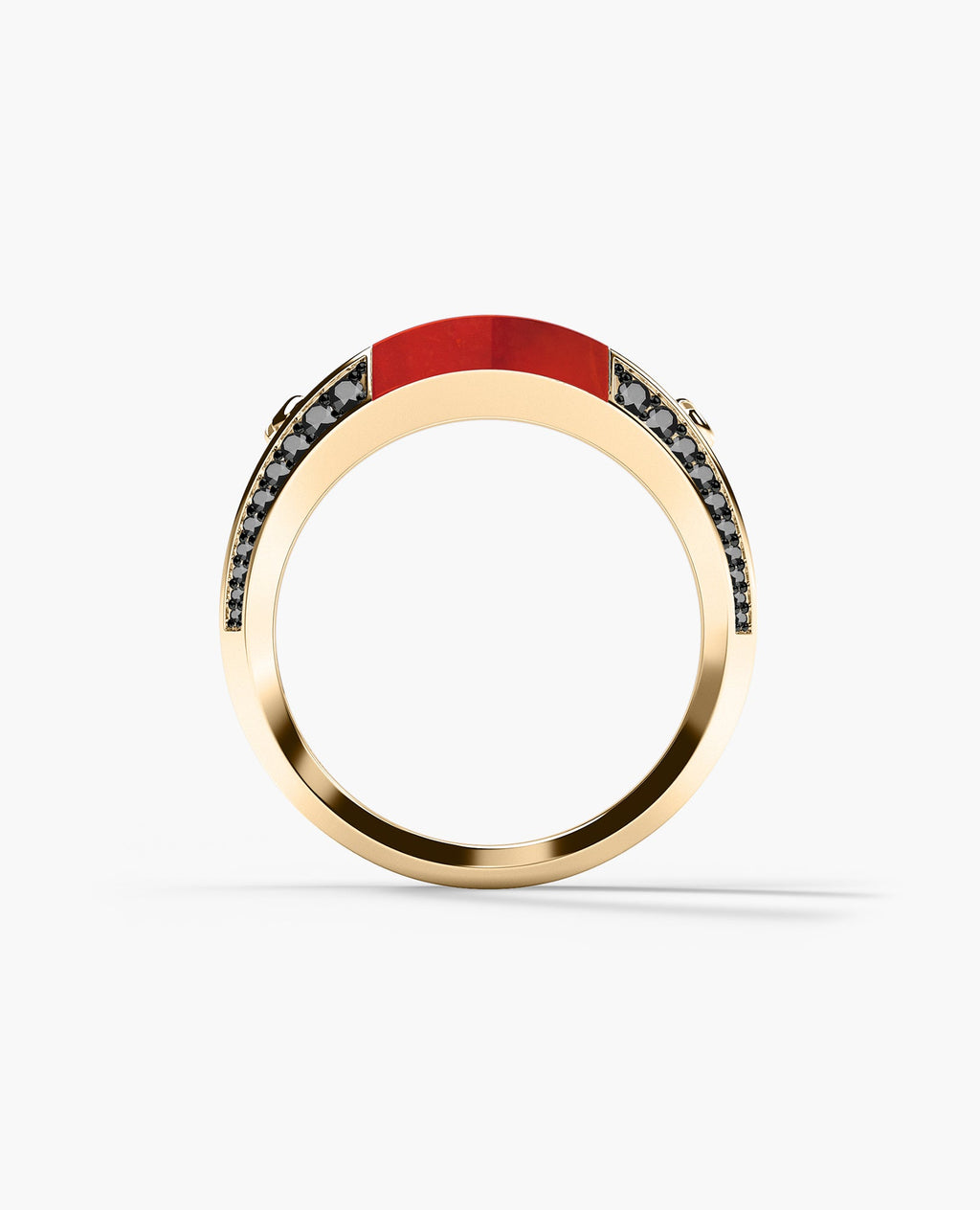 MONTANA Gold Signet Ring with 1.25ct Carnelian and Black Diamonds