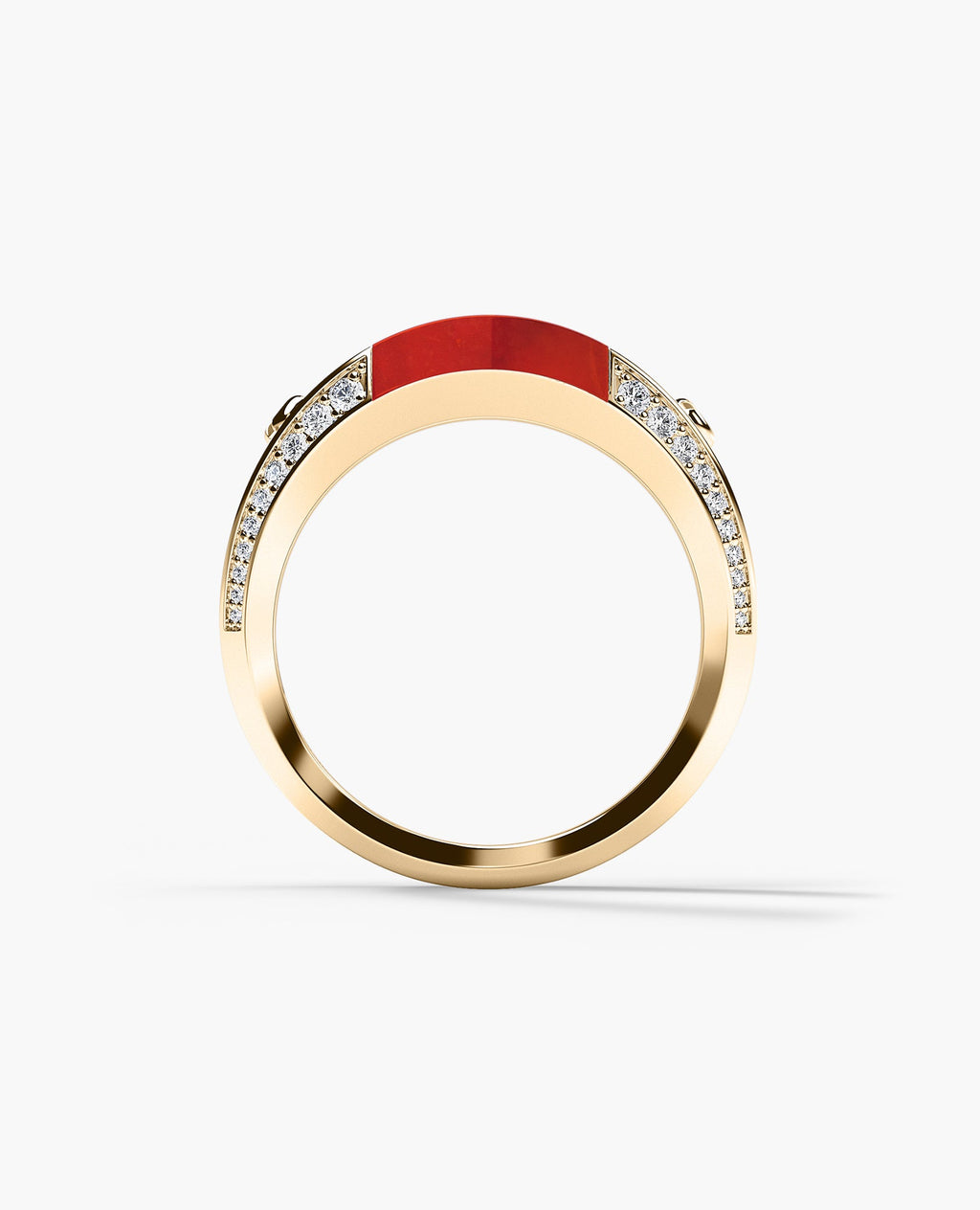 MONTANA Gold Diamond Signet Ring with 1.25ct Carnelian and Diamonds