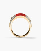 MONTANA Gold Diamond Signet Ring with 1.25ct Carnelian and Diamonds