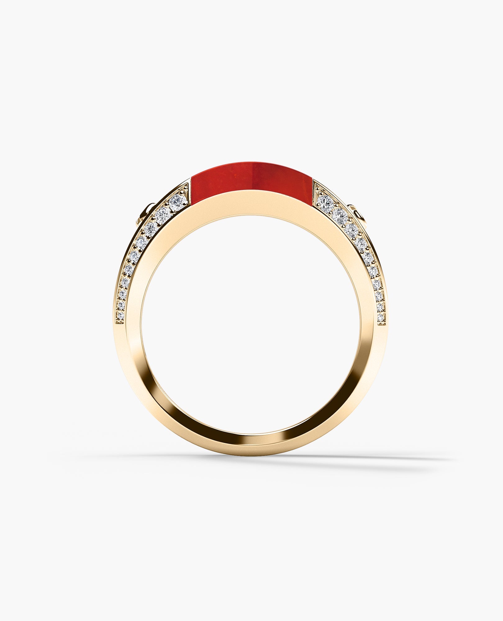 MONTANA Gold Diamond Signet Ring with 1.25ct Carnelian and Diamonds
