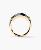 MONTANA Gold Signet Ring with 1.25ct Black Onyx and Black Diamonds