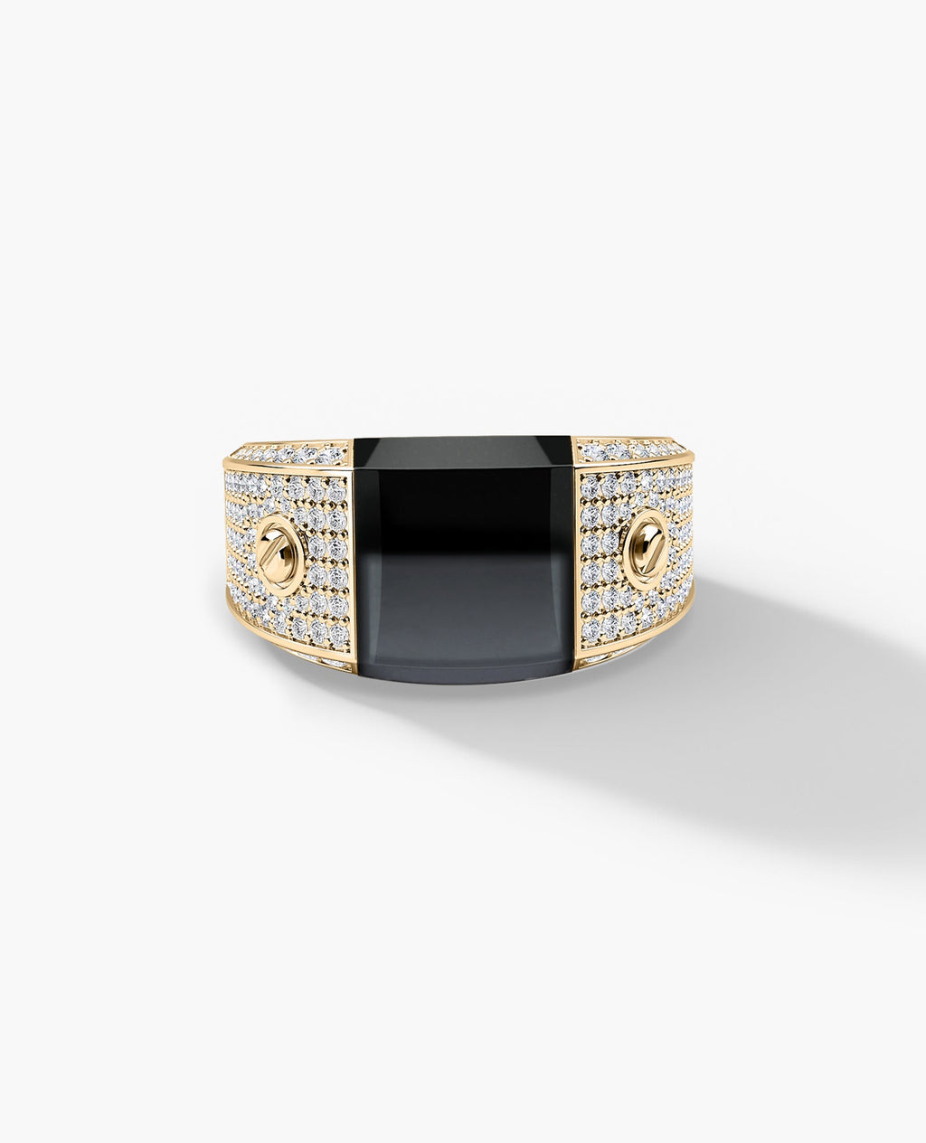 MONTANA Gold Signet Ring with 1.25ct Black Onyx and Diamonds
