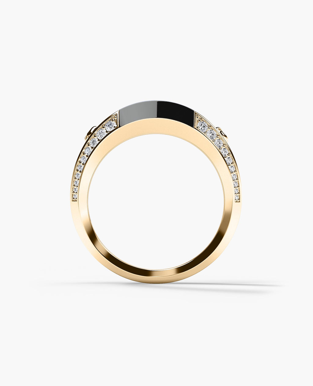 MONTANA Gold Signet Ring with 1.25ct Black Onyx and Diamonds
