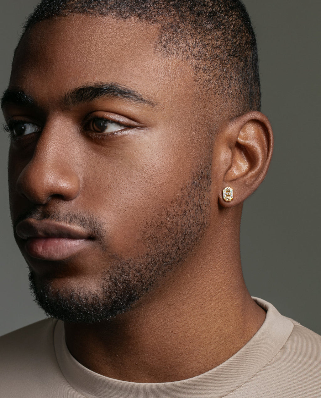 BRIGGS Gold Single Stud Earring with 0.08ct Diamonds