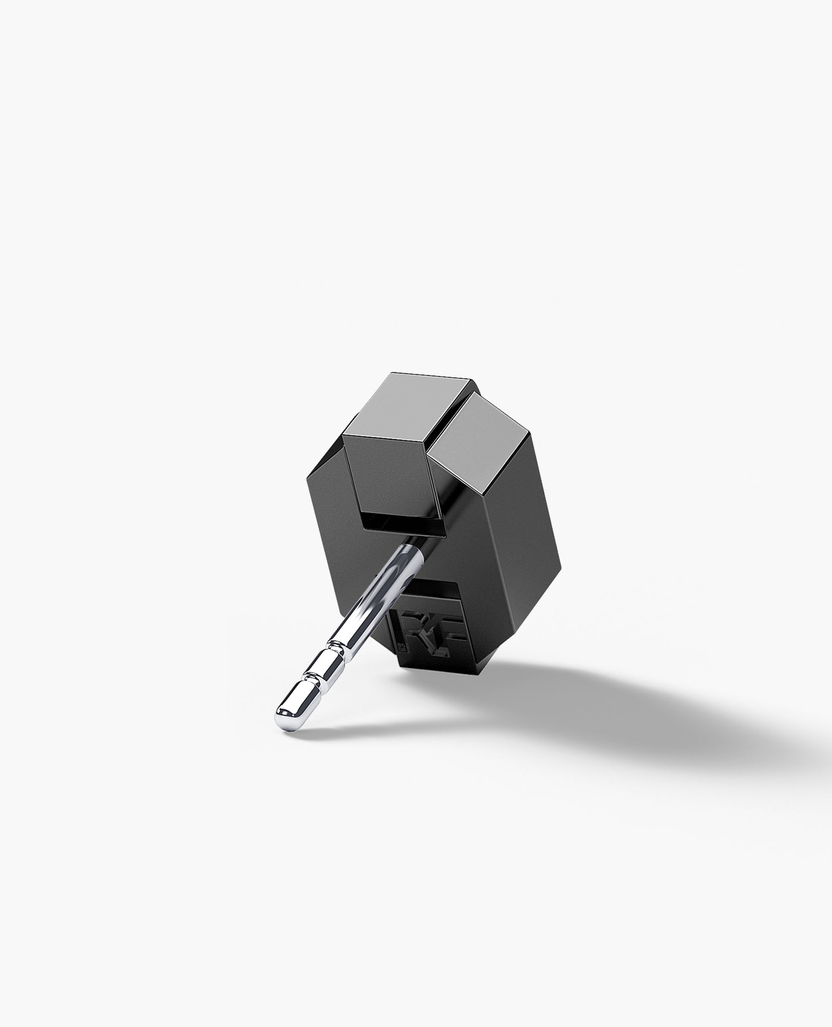 BRIGGS EverBlak Gold Single Stud Earring with 0.08ct Black Diamonds