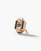 BRIGGS Gold Single Stud Earring with 0.08ct Black Diamonds