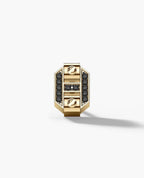 BRIGGS Gold Single Stud Earring with 0.08ct Black Diamonds