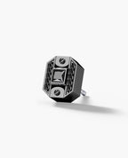 BRIGGS EverBlak Gold Single Stud Earring with 0.18ct Black Diamonds