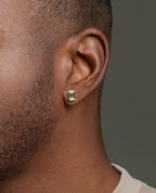 BRIGGS Gold Single Stud Earring with 0.18ct Black Diamonds