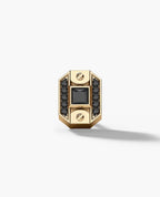 BRIGGS Gold Single Stud Earring with 0.18ct Black Diamonds