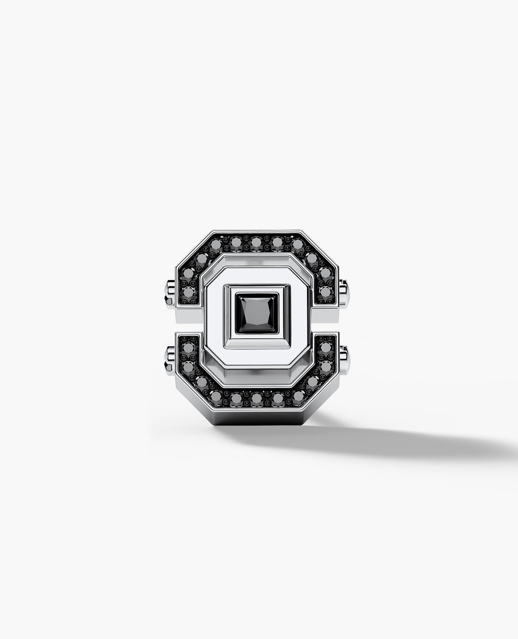 LA PAZ Gold Single Stud Earring with 0.17ct Black Diamonds