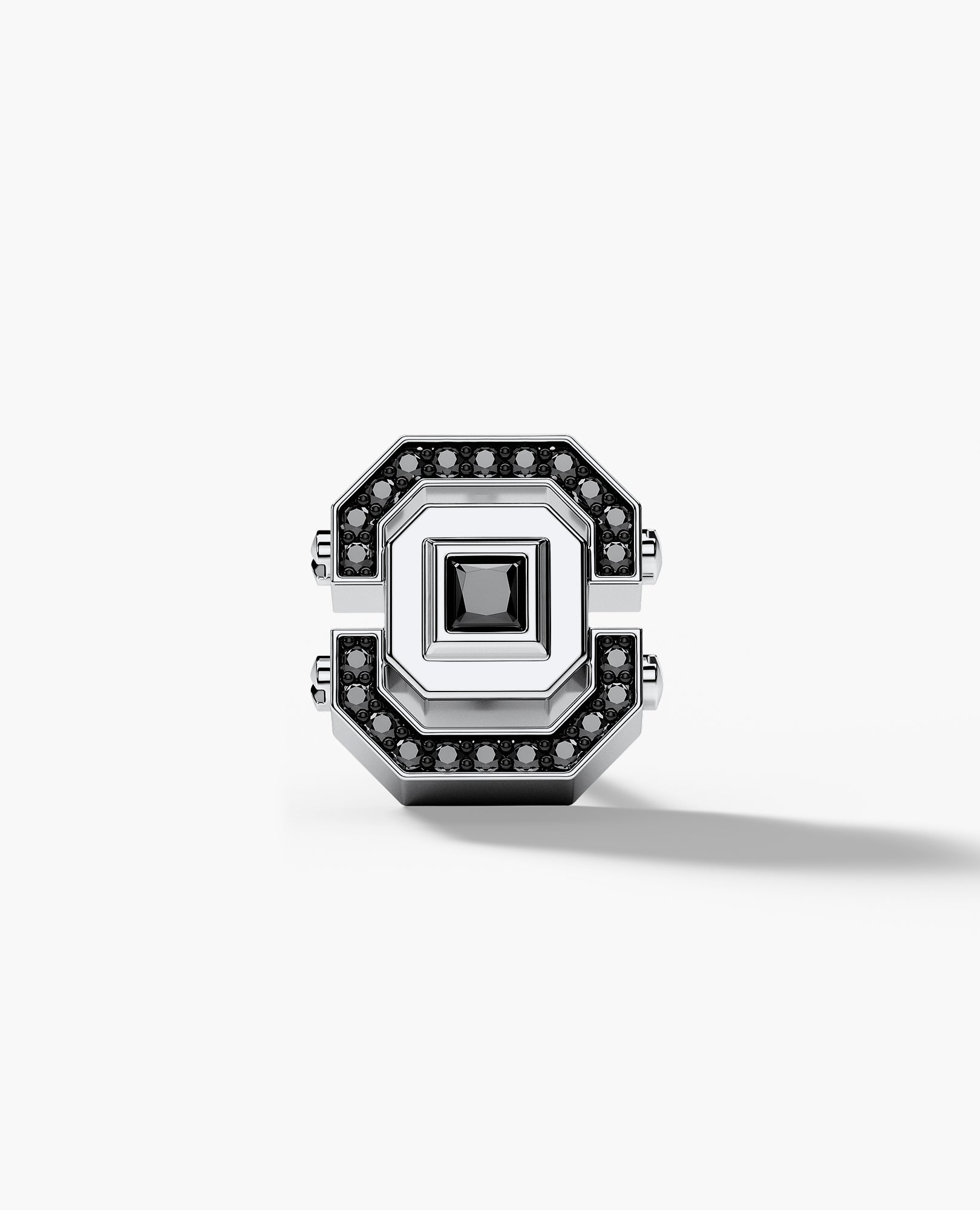 LA PAZ Gold Single Stud Earring with 0.17ct Black Diamonds