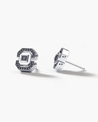 LA PAZ Gold Single Stud Earring with 0.17ct Black Diamonds