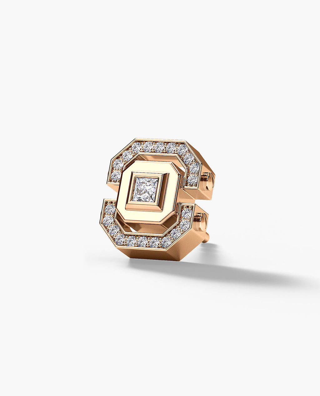 LA PAZ Gold Single Stud Earring with 0.17ct Diamonds