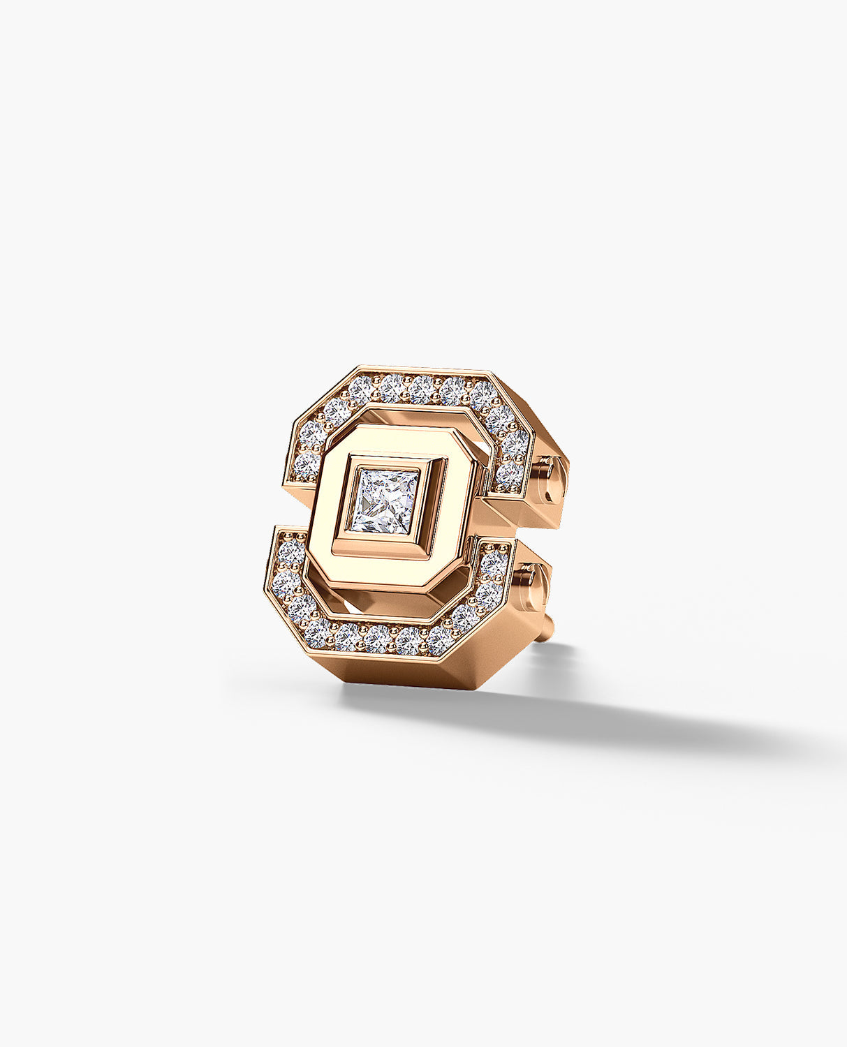LA PAZ Gold Single Stud Earring with 0.17ct Diamonds