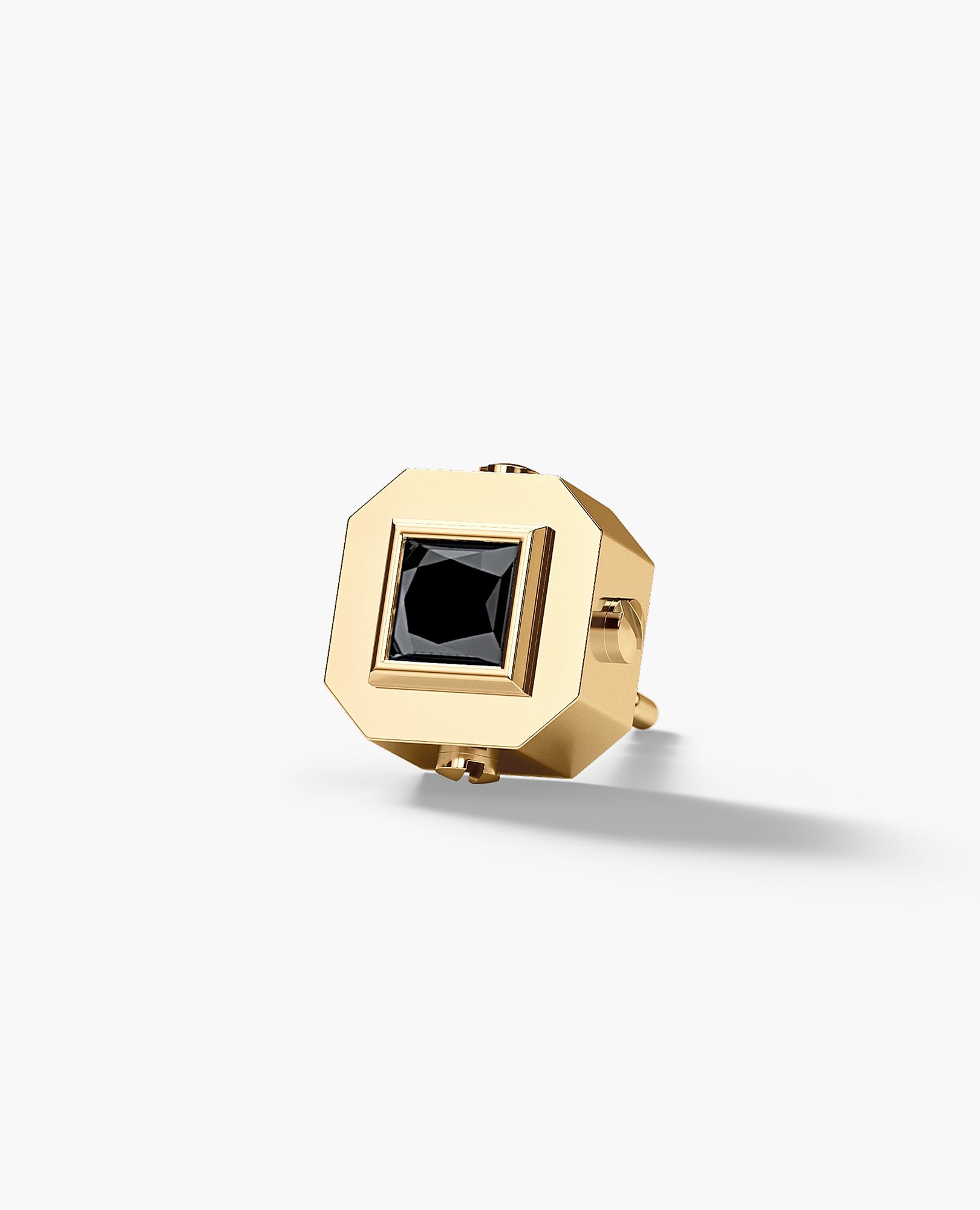 LA PAZ Gold Single Stud Earring with 0.25ct Black Diamonds