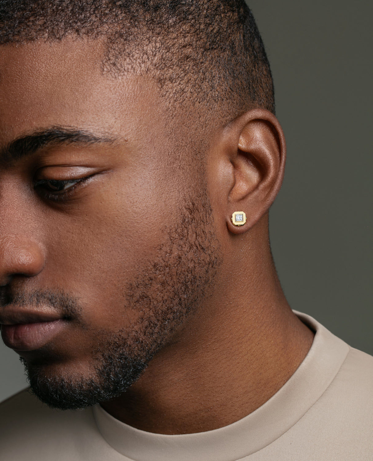 LA PAZ Gold Single Stud Earring with 0.25ct Diamonds