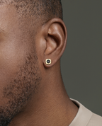 LA PAZ Gold Single Stud Earring with 0.30ct Black Diamonds
