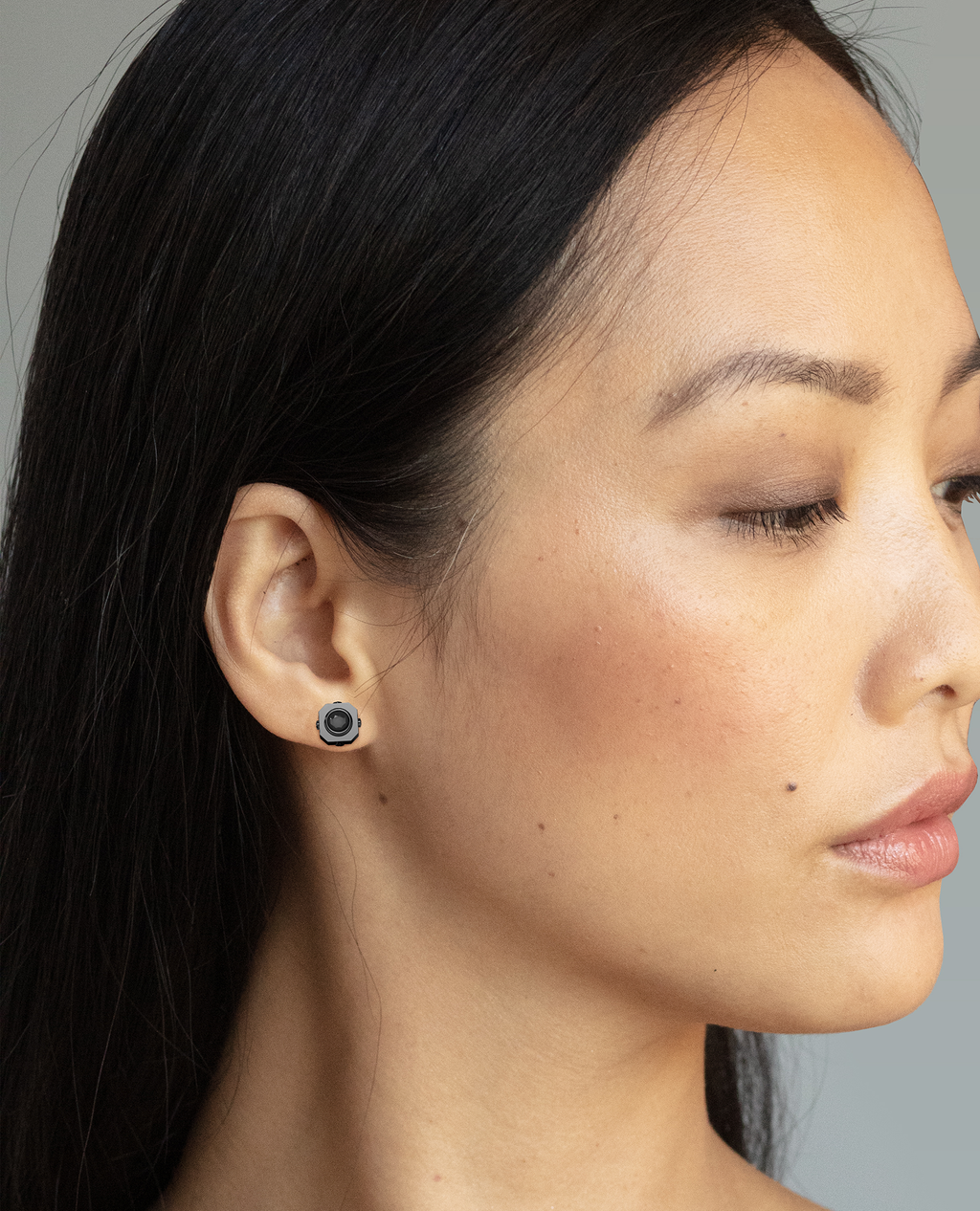 LA PAZ EverBlak Gold Single Stud Earring with 0.30ct Black Diamonds