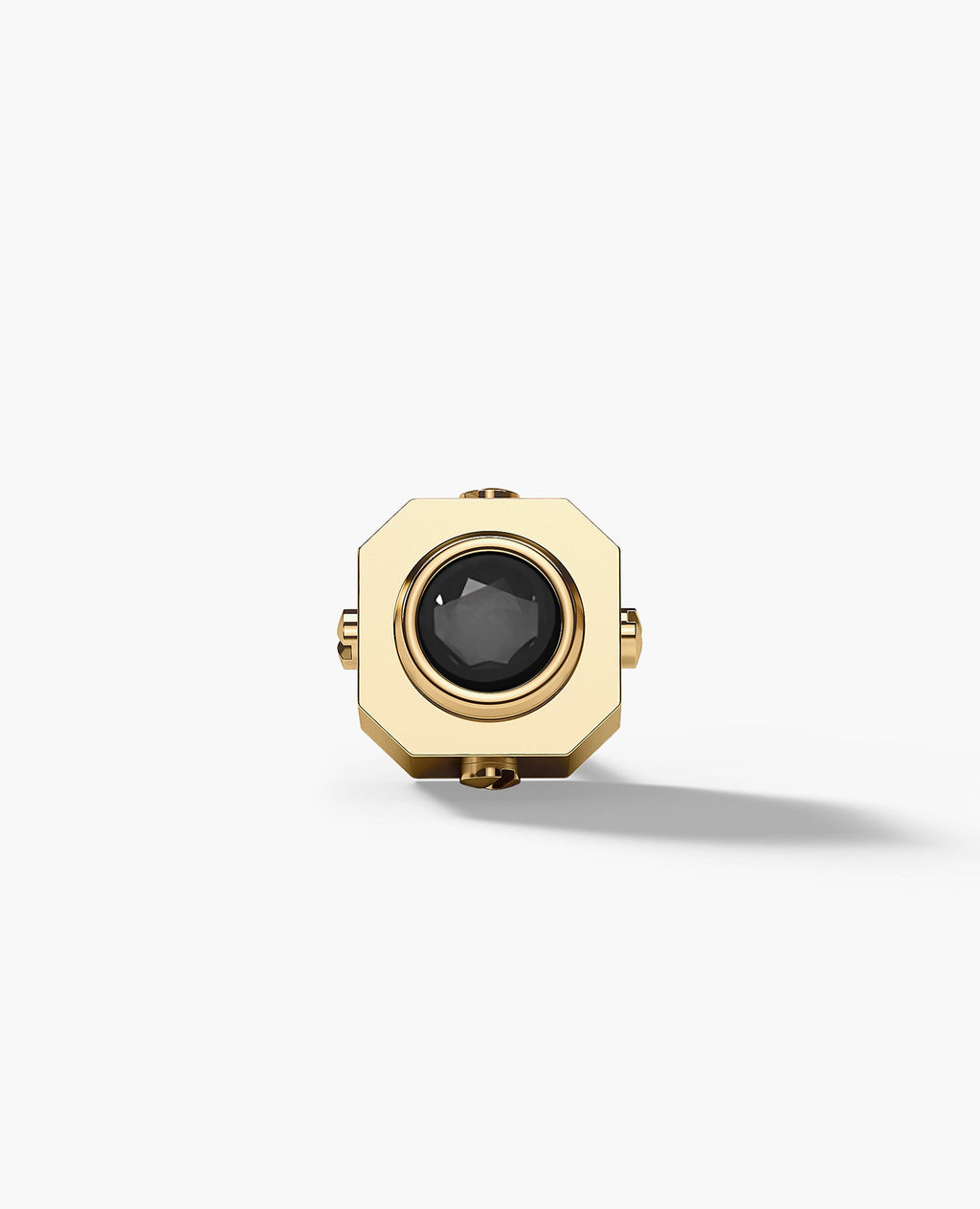 LA PAZ Gold Single Stud Earring with 0.30ct Black Diamonds
