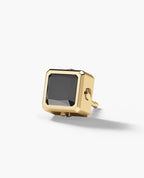 LA PAZ Gold Single Stud Earring with 0.90ct Black Diamonds