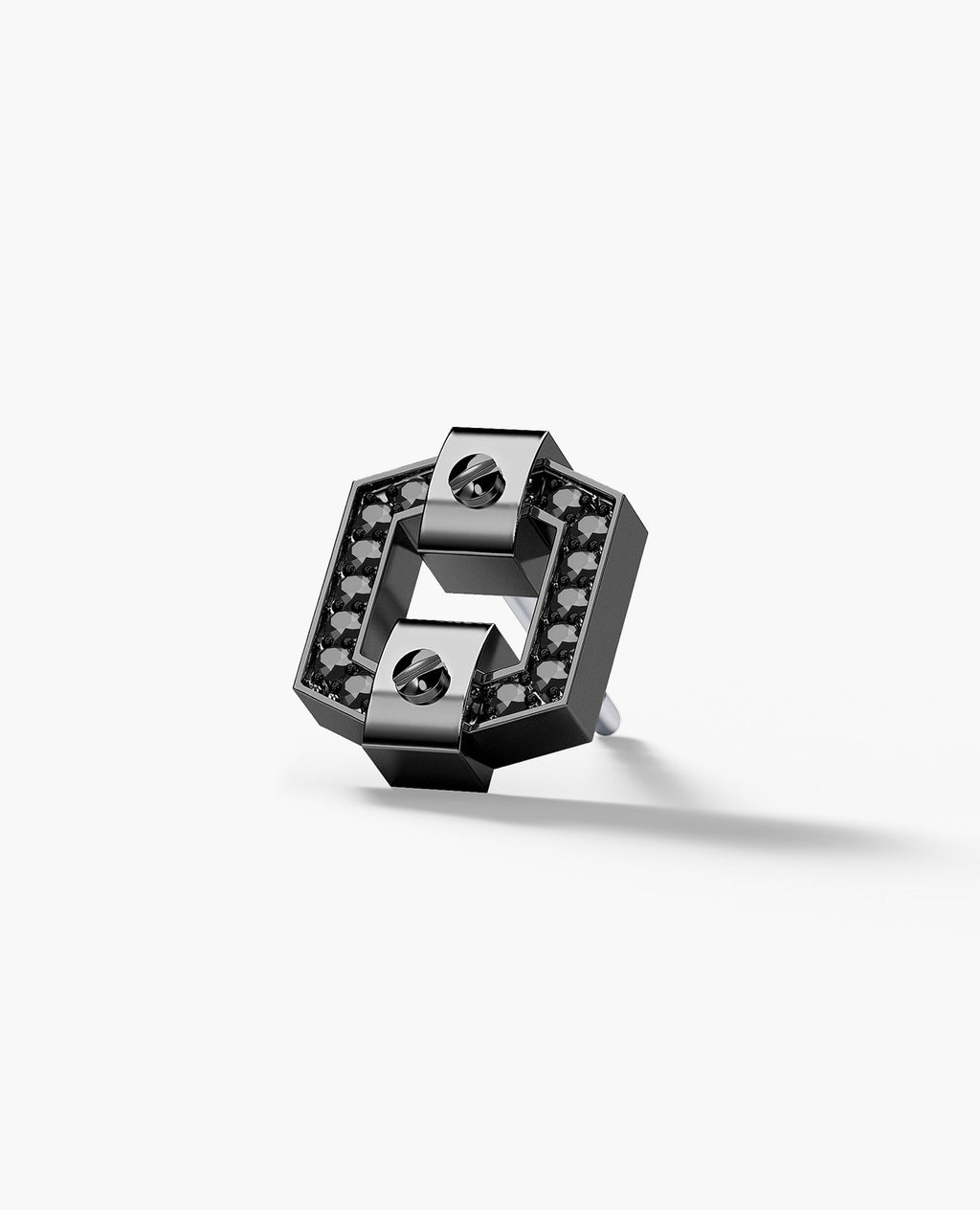 NORTHSTAR EverBlak Gold Single Stud Earring with 0.09ct Black Diamonds