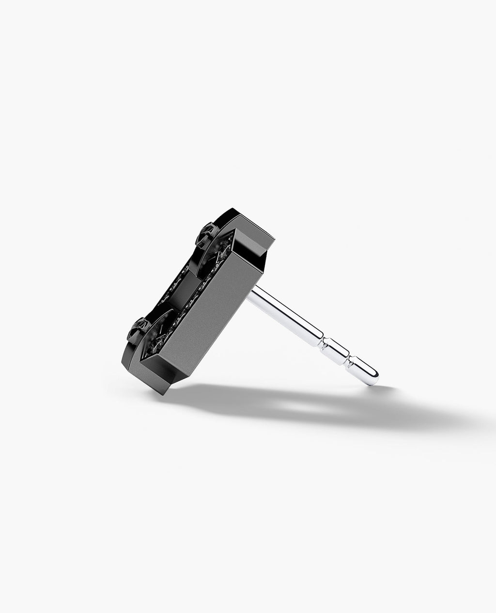 NORTHSTAR EverBlak Gold Single Stud Earring with 0.09ct Black Diamonds