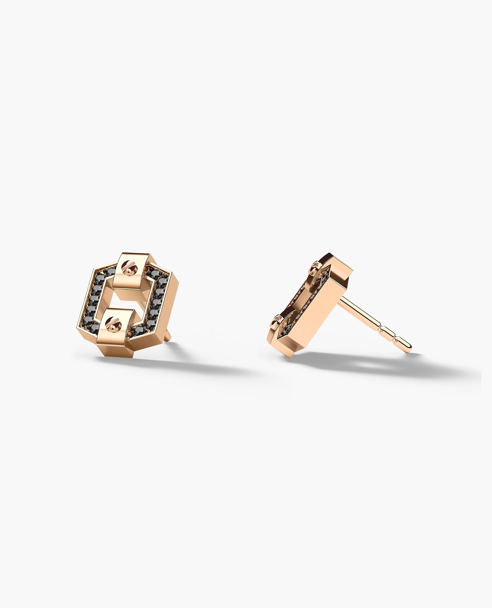 NORTHSTAR Gold Single Stud Earring with 0.09ct Black Diamonds
