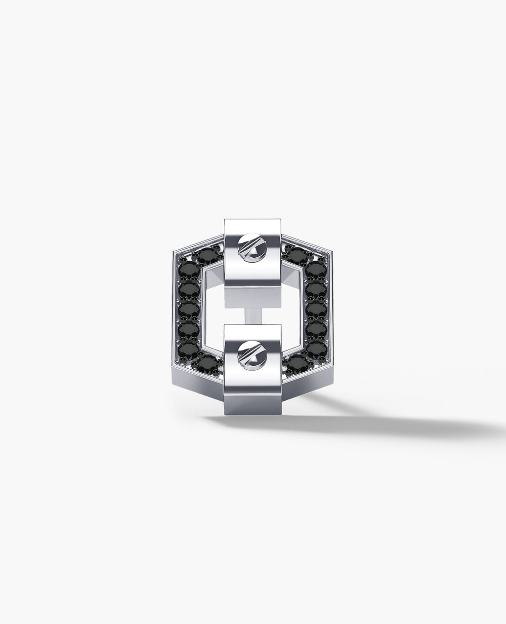 NORTHSTAR Gold Single Stud Earring with 0.09ct Black Diamonds
