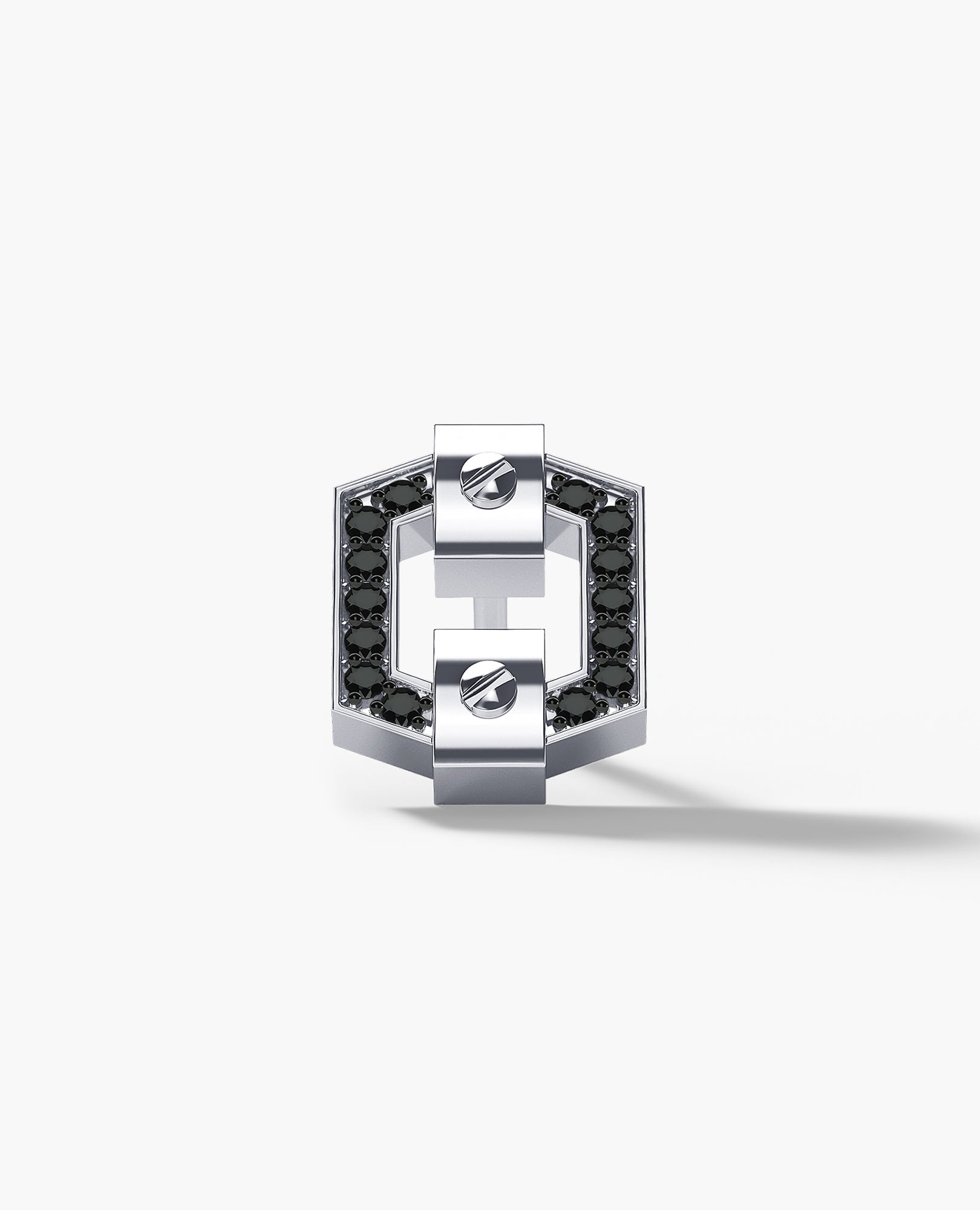 NORTHSTAR Gold Single Stud Earring with 0.09ct Black Diamonds