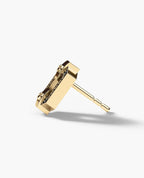 NORTHSTAR Gold Single Stud Earring with 0.09ct Black Diamonds