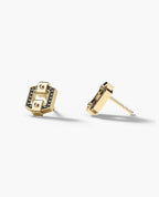 NORTHSTAR Gold Single Stud Earring with 0.09ct Black Diamonds
