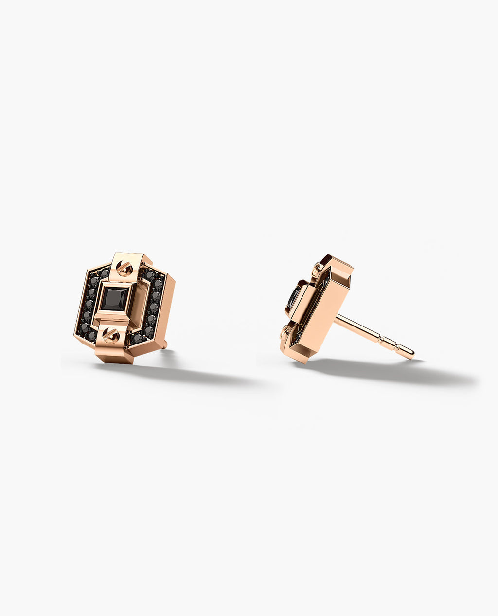 NORTHSTAR Gold Single Stud Earring with 0.19ct Black Diamonds