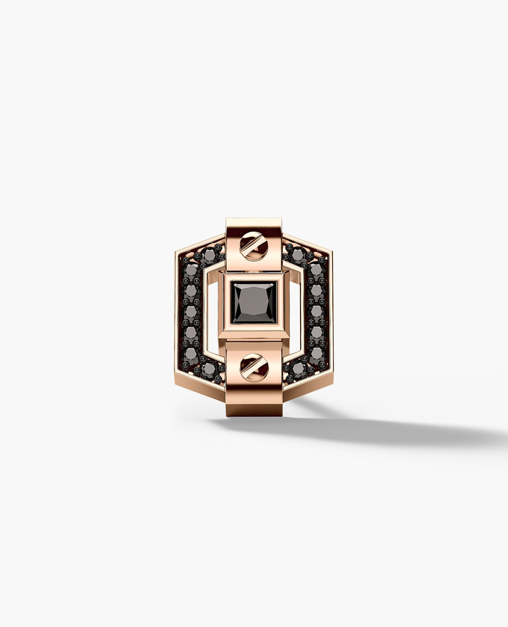 NORTHSTAR Gold Single Stud Earring with 0.19ct Black Diamonds