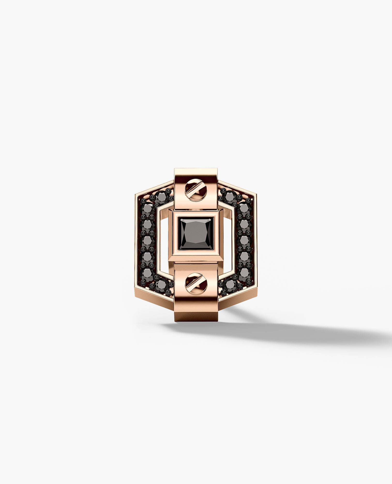 NORTHSTAR Gold Single Stud Earring with 0.19ct Black Diamonds