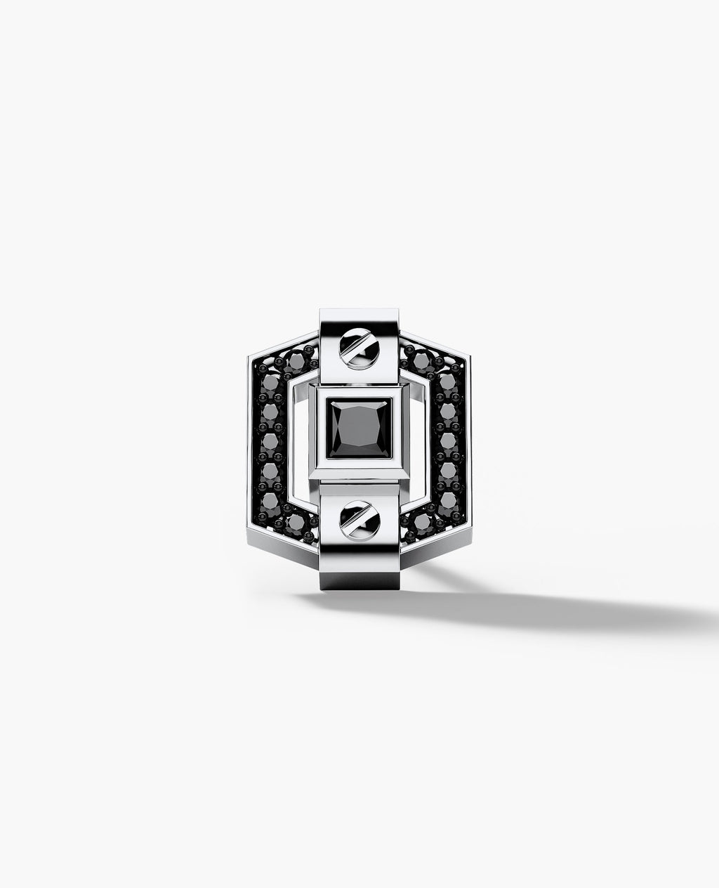 NORTHSTAR Gold Single Stud Earring with 0.19ct Black Diamonds