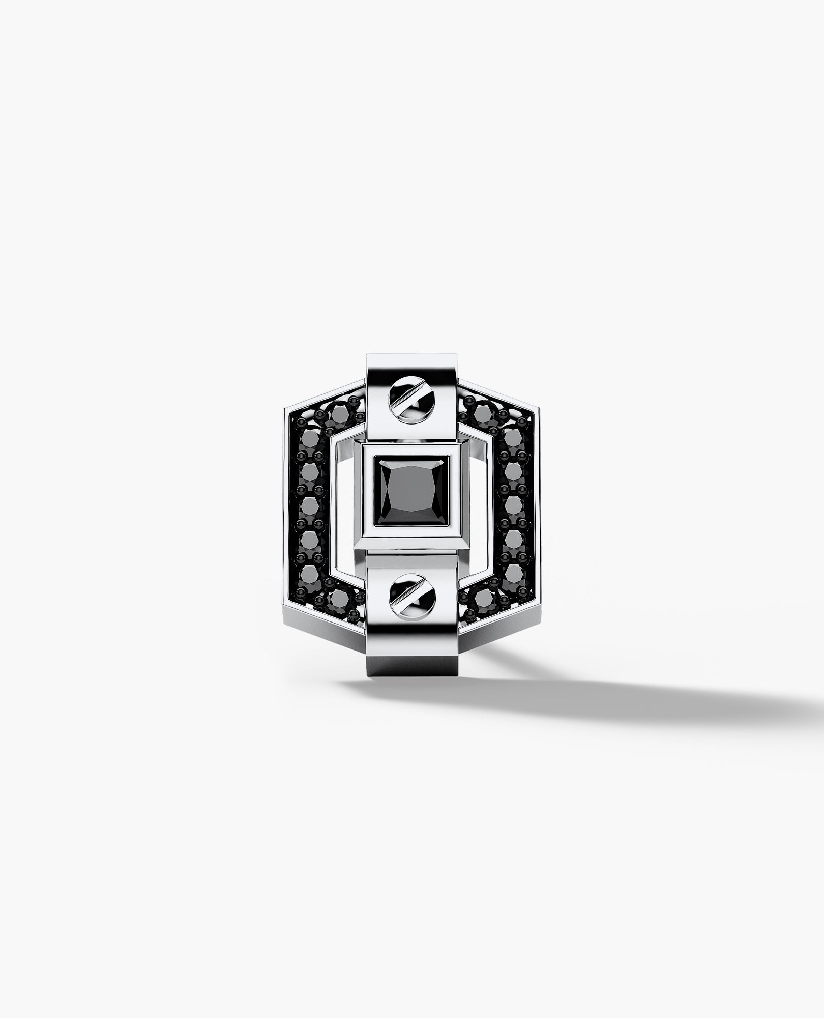 NORTHSTAR Gold Single Stud Earring with 0.19ct Black Diamonds