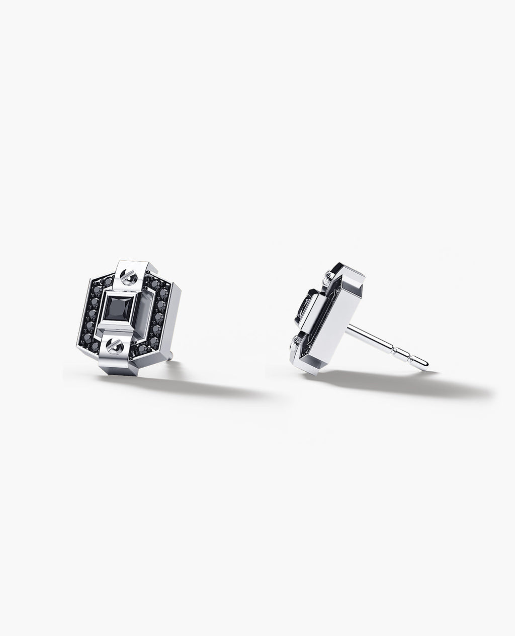 NORTHSTAR Gold Single Stud Earring with 0.19ct Black Diamonds