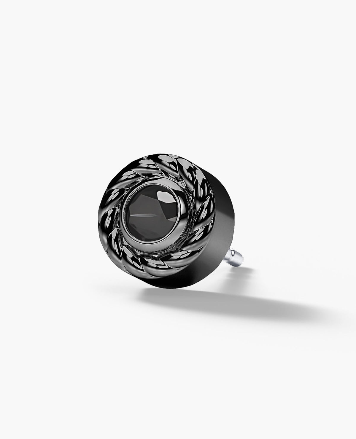 ROPES EverBlak Black Gold Single Stud Earring with 0.20ct Black Diamonds