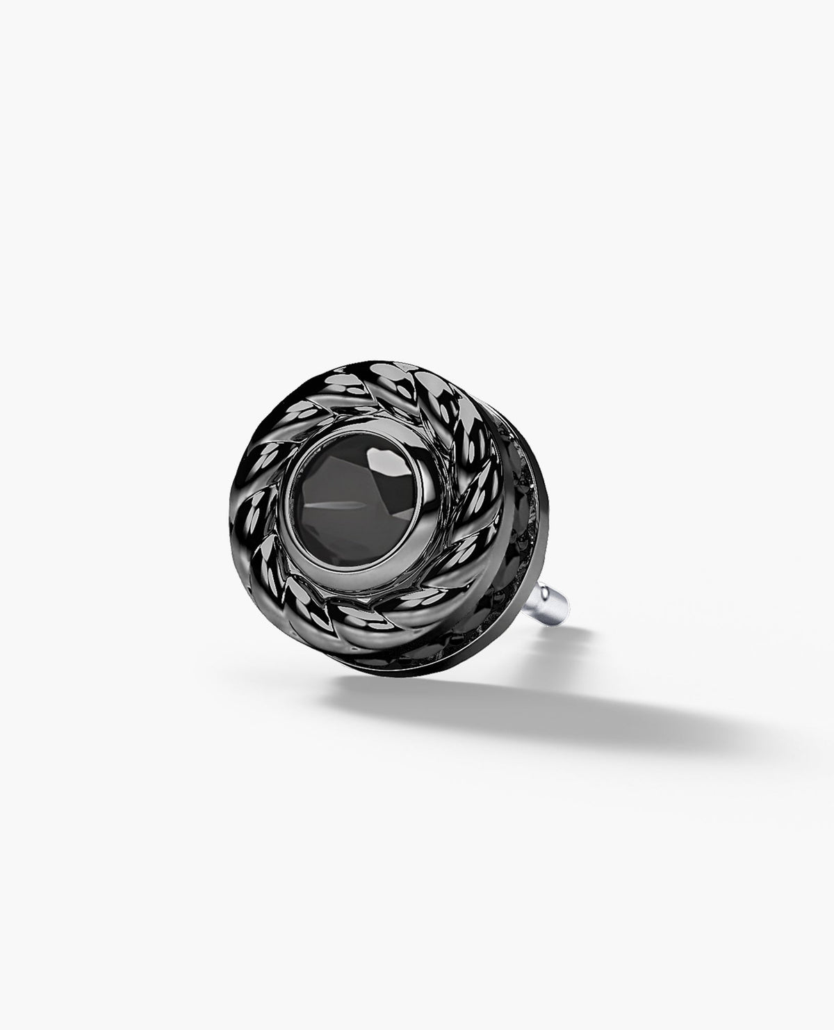 ROPES EverBlak Black Gold Single Stud Earring with 0.43ct Black Diamonds