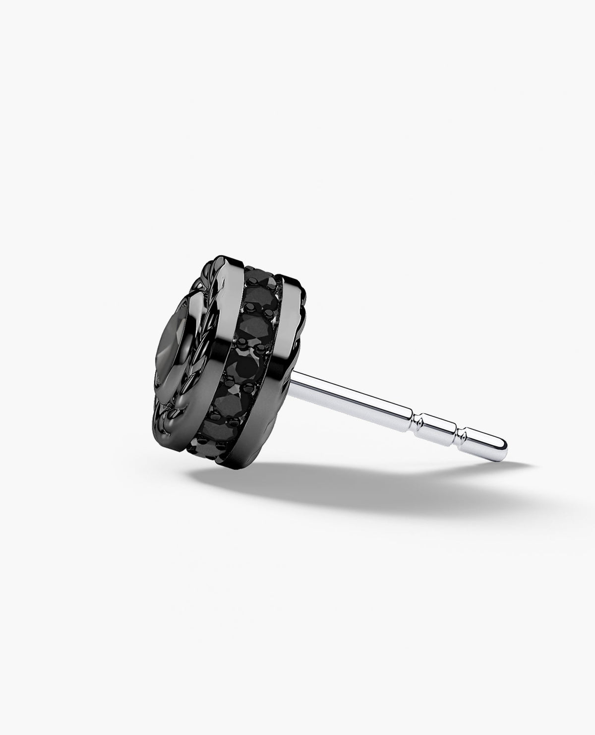 ROPES EverBlak Black Gold Single Stud Earring with 0.43ct Black Diamonds
