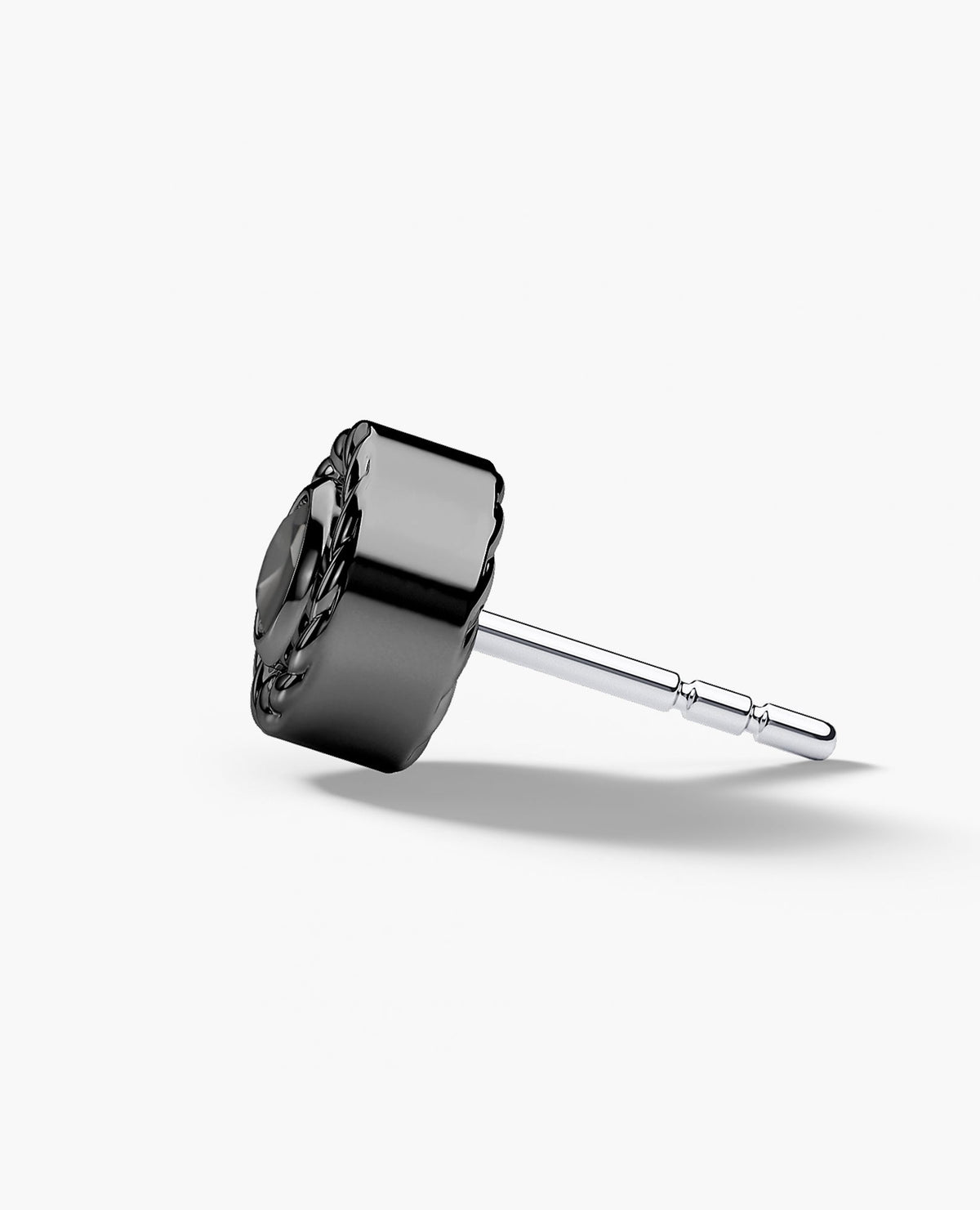 ROPES EverBlak Black Gold Single Stud Earring with 0.20ct Black Diamonds
