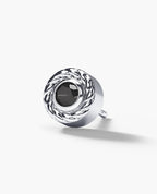 ROPES Gold Single Stud Earring with 0.20ct Black Diamonds
