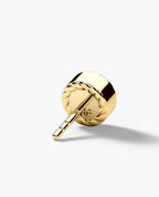 ROPES Gold Single Stud Earring with 0.20ct Black Diamonds
