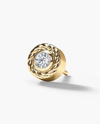 ROPES Gold Single Stud Earring with 0.20ct Diamonds