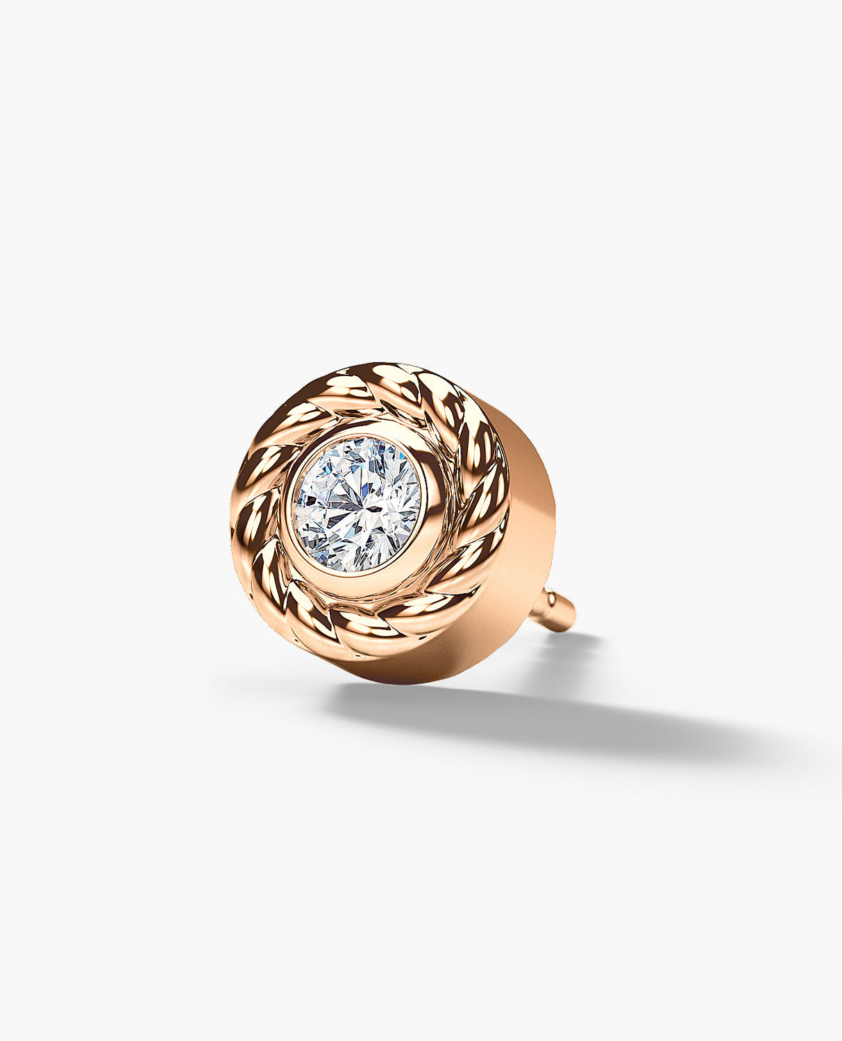 ROPES Gold Single Stud Earring with 0.20ct Diamonds
