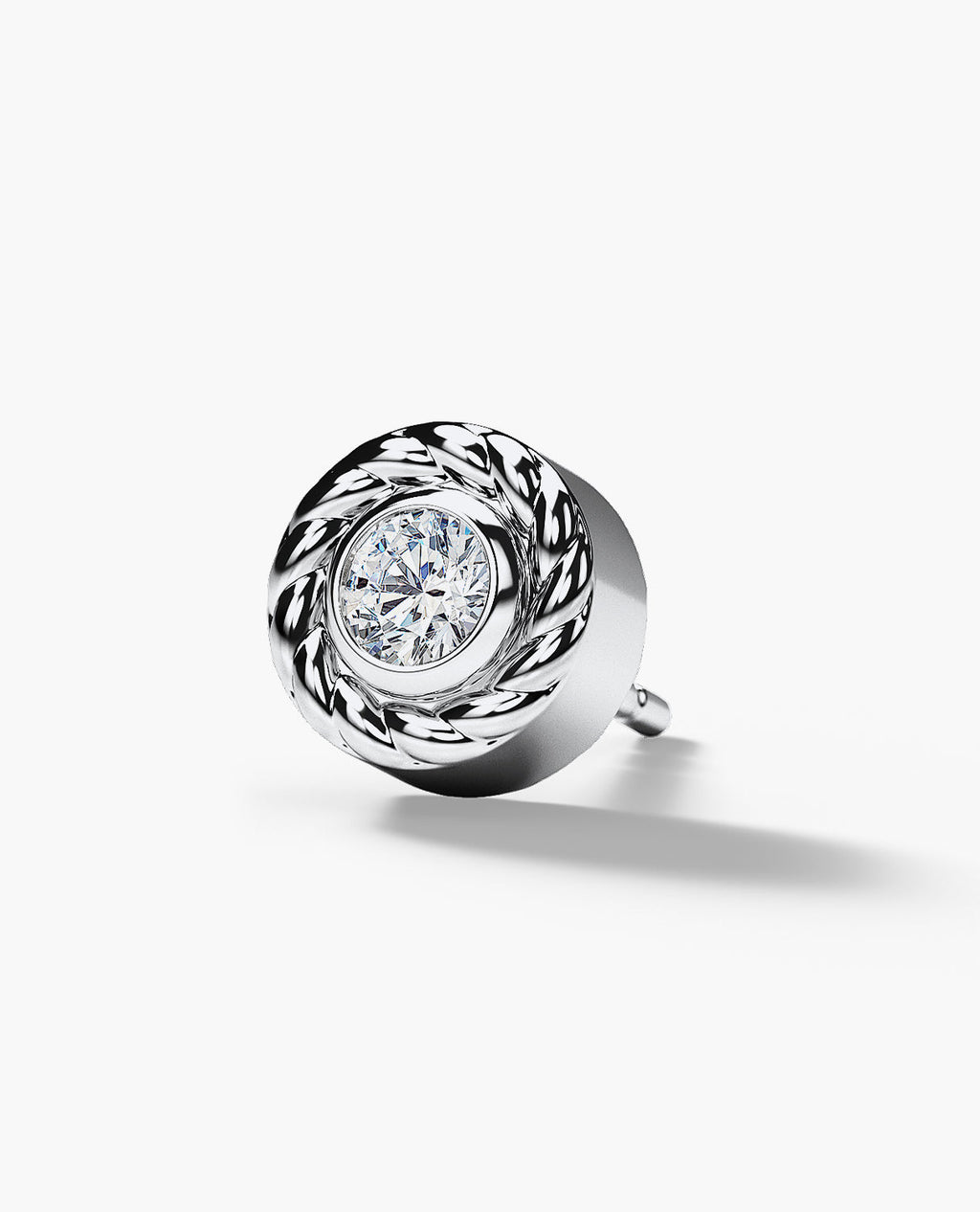 ROPES Gold Single Stud Earring with 0.20ct Diamonds